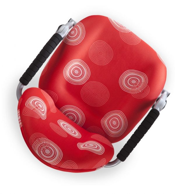 Rostoucí židle Mayer Freaky červená s kruhy horní pohled