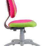 Židle pro školáka Fuxo S-Line růžová / jasně zelená z boku