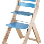 Rostoucí židle Sandy - natur lak / modrá