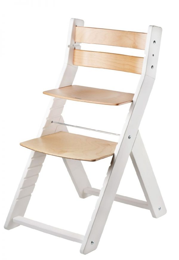 Rostoucí židle Sandy - bílá / natur lak