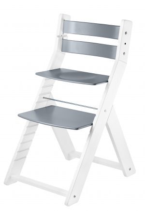 Rostoucí židle Sandy - bílá / šedá