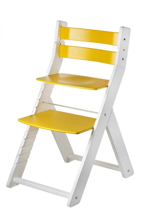 Rostoucí židle Sandy - bílá / žlutá