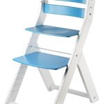 Rostoucí židle Sandy - bílá / modrá
