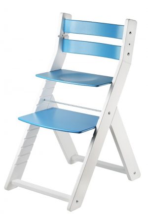 Rostoucí židle Sandy - bílá / modrá