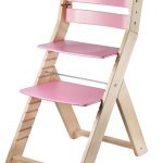 Rostoucí židle Sandy - natur lak / růžová