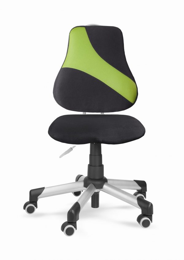 Židle pro školáky Actikid A2 M1 - černý aquaclean + zelená síťovina