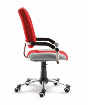 Rostoucí židle Freaky Sport červená / šedá z boku