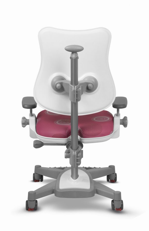 Židle pro školáky Mayer MyChamp růžová s kruhy zadní pohled