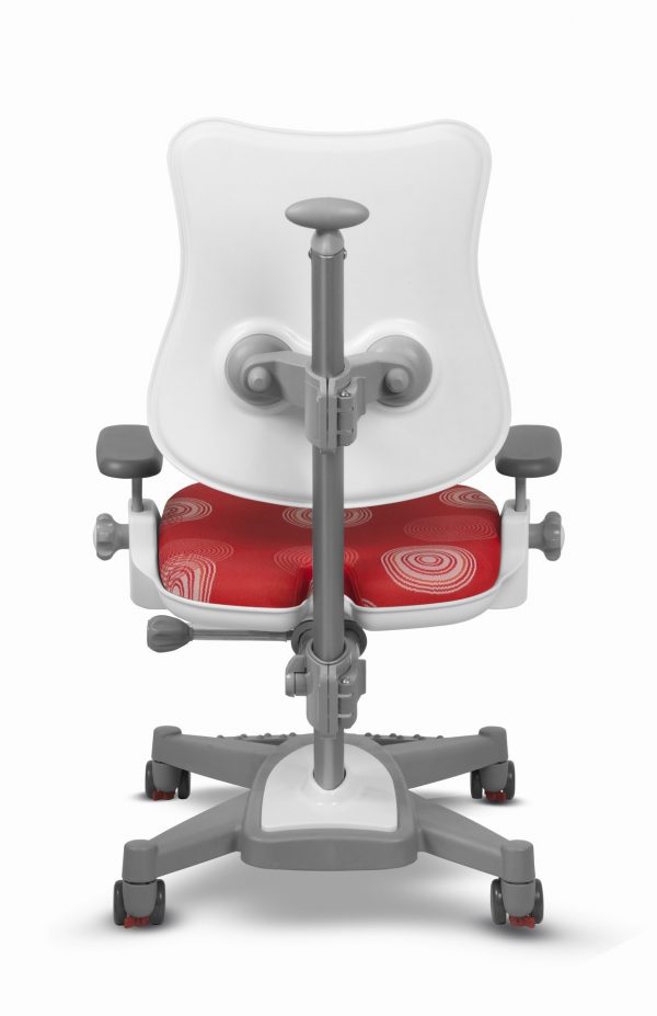 Židle pro školáky Mayer MyChamp červená s kruhy zadní pohled