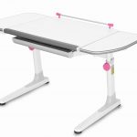 Rostoucí stůl Mayer Profi 3 5v1 bílý, bílá podnož - růžové prvky