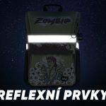Reflexní prvky aktovky Baagl Zippy Zombie.