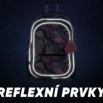 Reflexní prvky batohu Baagl Core Flamingo.