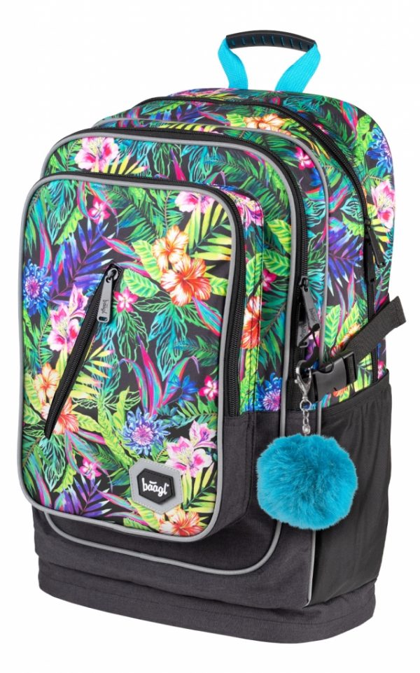 Dívčí školní batoh BAAGL Cubic Tropical