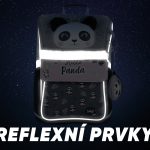Reflexní prvky aktovky Baagl Zippy Panda.