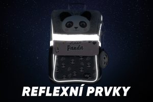Reflexní prvky aktovky Baagl Zippy Panda.
