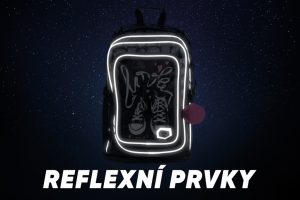 Reflexní prvky batohu Baagl Cubic Tenisky.
