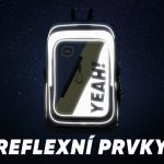 Reflexní prvky batohu Baagl Cubic Neon.