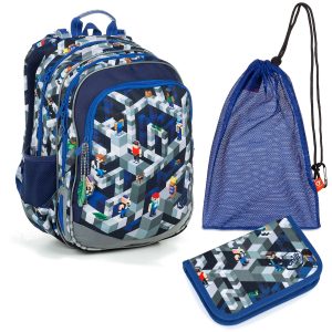 Školní set Topgal ELLY 19014 B - batoh a penál minecraft, sáček na přezůvky