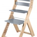 Rostoucí židle Sandy natur lak / šedá
