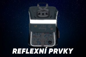Reflexní prvky aktovky Baagl Zippy Lenochod.