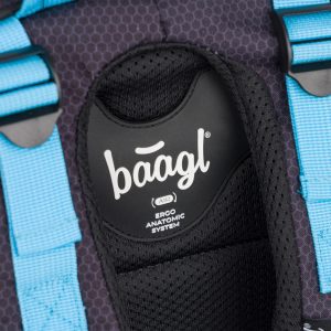 Balanční popruhy batohu Baagl Skate Bluelight.