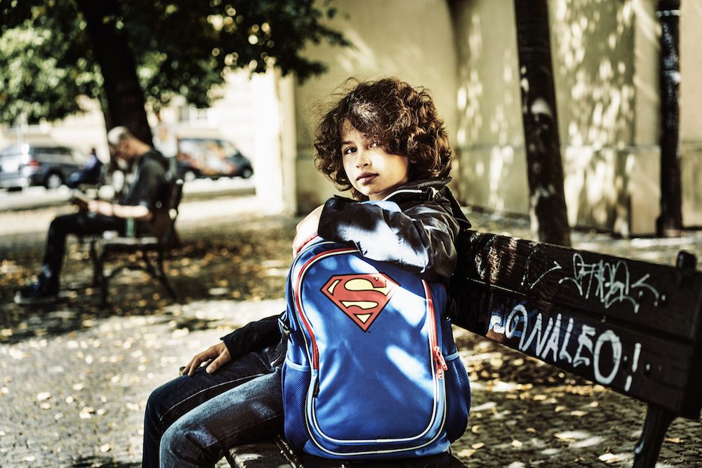 Školní batoh s pončem Superman – ORIGINAL - Obrázek 9