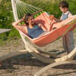 Houpací síť s tyčemi La Siesta Fruta Single - mango - ideální relaxace