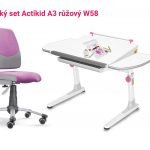 Dětský set růžový Actikid - Profi bílý s bílou podnoží