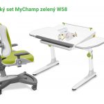 Dětský set zelený MyChamp - Profi bílý s bílou podnoží