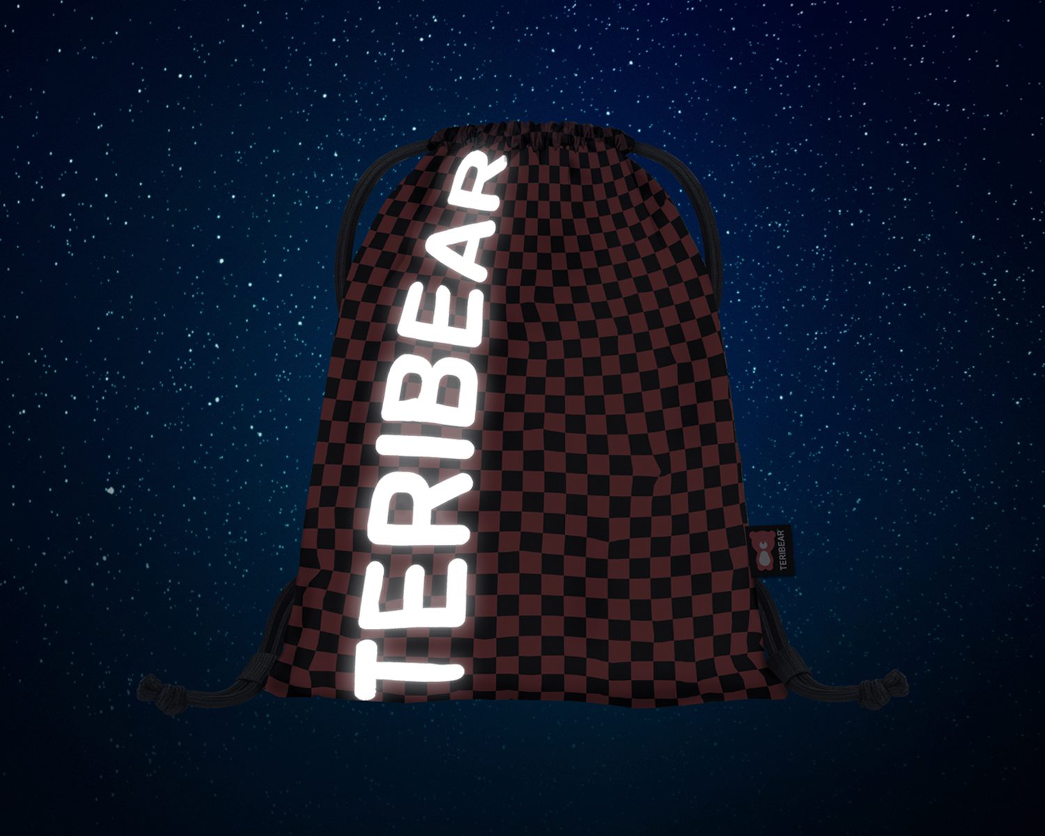 BAAGL Sáček na obuv TERIBEAR červený - reflexní prvky