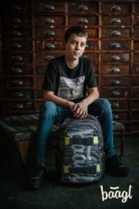 Batoh do školy pro kluky Baagl Skate Grey.
