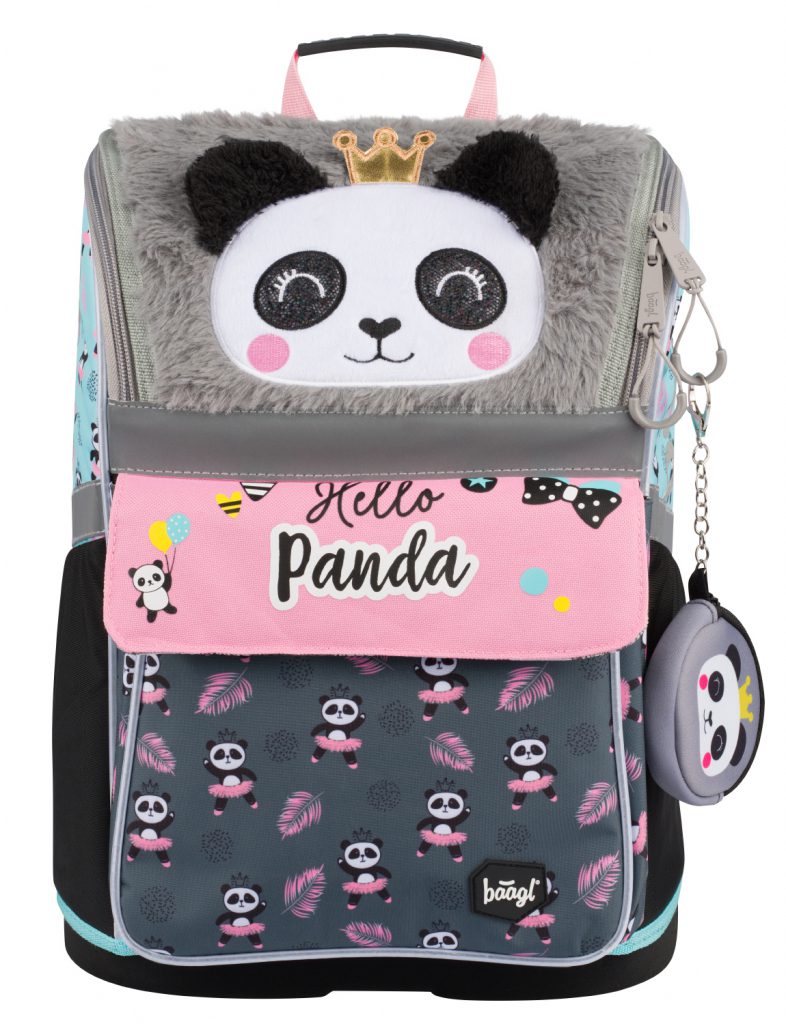 Školní set BAAGL Zippy Panda - aktovka, penál a sáček - Obrázek 2