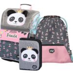BAAGL 3 SET Zippy Panda: aktovka, penál, sáček