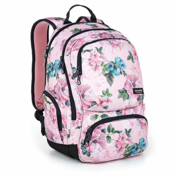Růžový batoh s květinami Topgal ROTH 22029 -