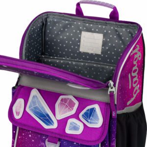Netradiční směr otvírání aktovky Zippy Unicorn Universe - Kreativ s uzavíráním na zip.