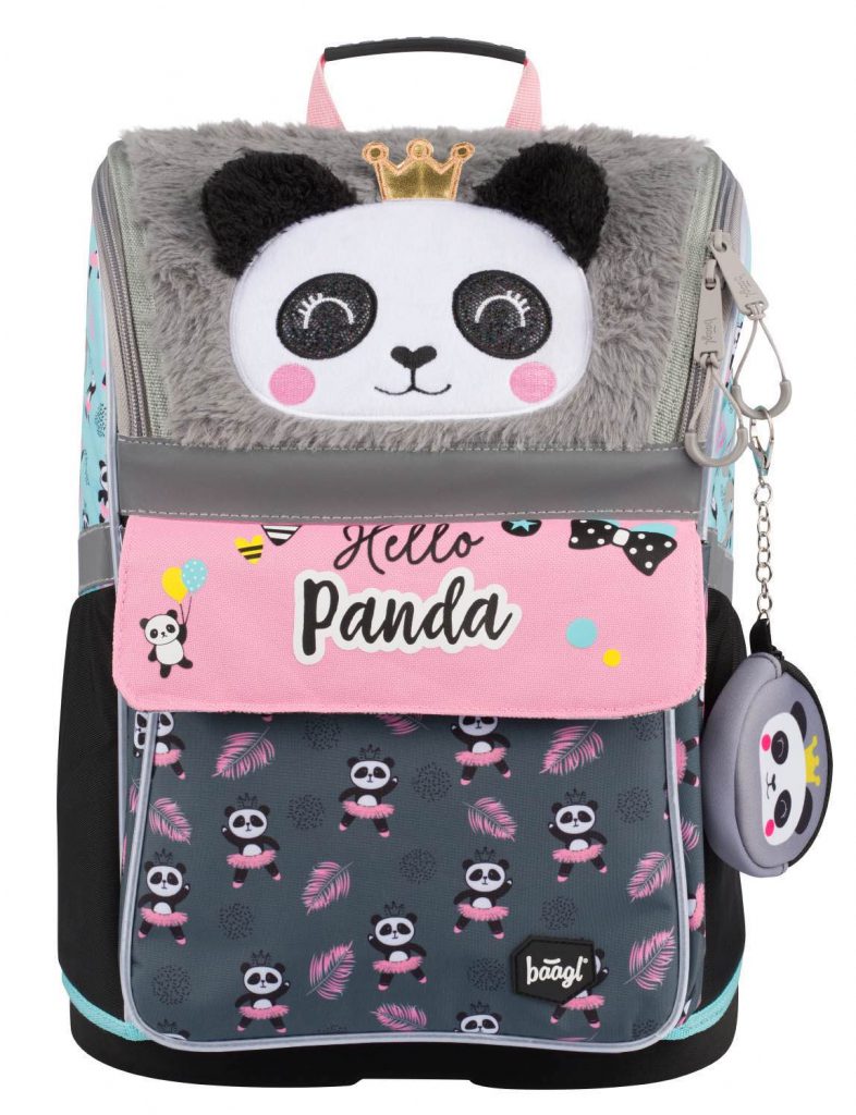 Školní set BAAGL Zippy Panda: aktovka, penál, sáček, desky, box - Obrázek 2