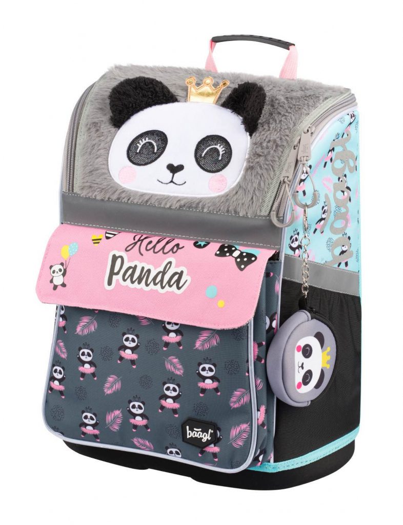 Školní set BAAGL Zippy Panda: aktovka, penál, sáček, desky, box - Obrázek 3