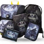 BAAGL SET 5 Ergo Batman: aktovka, penál, sáček, desky, peněženka