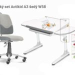 Dětský set šedý Actikid - Profi bílý s bílou podnoží