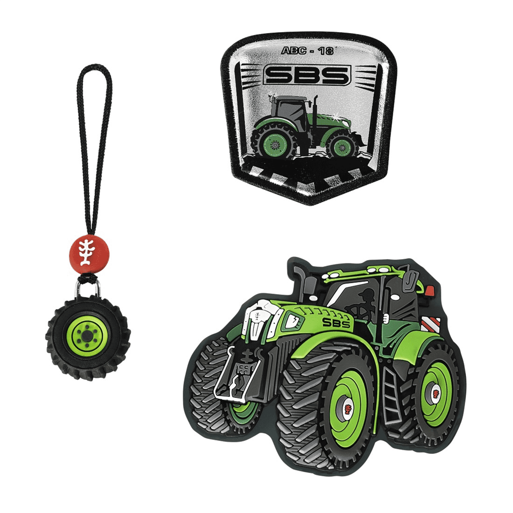 Doplňková sada obrázků MAGIC MAGS Zelený traktor k aktovkám GRADE, SPACE, CLOUD, 2v1 a KID