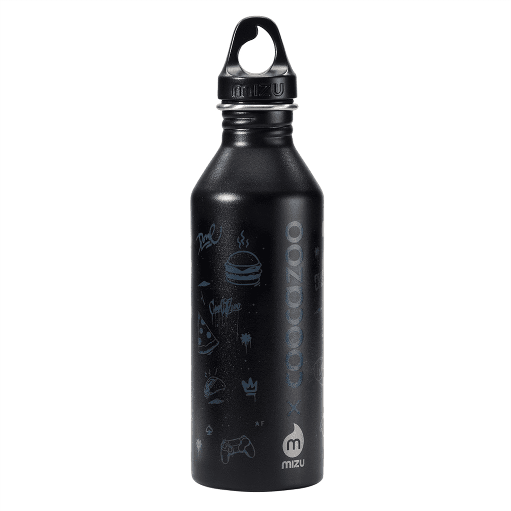 Lahev na pití z nerez oceli coocazoo 0,75 l, černá/modrá