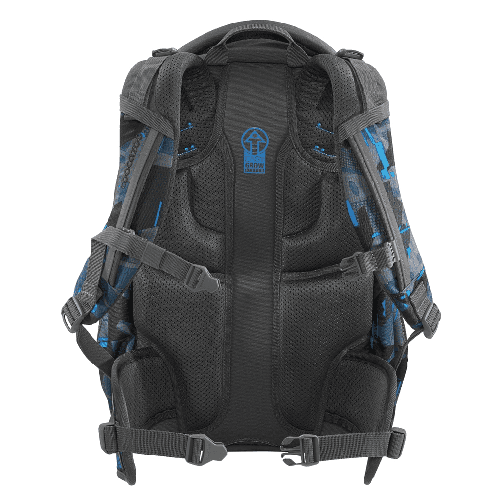 Zádový systém batohu coocazoo MATE Blue Craft.