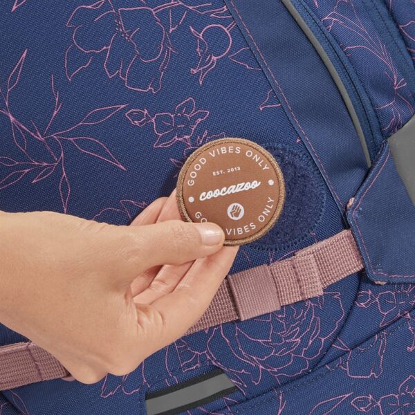 Jedna placka na suchý zip je součástí batohu je vyměnitelná.