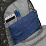Vnitřní organizér v batohu PORTER Lime Flash doplněný pouzdrem na tablet.
