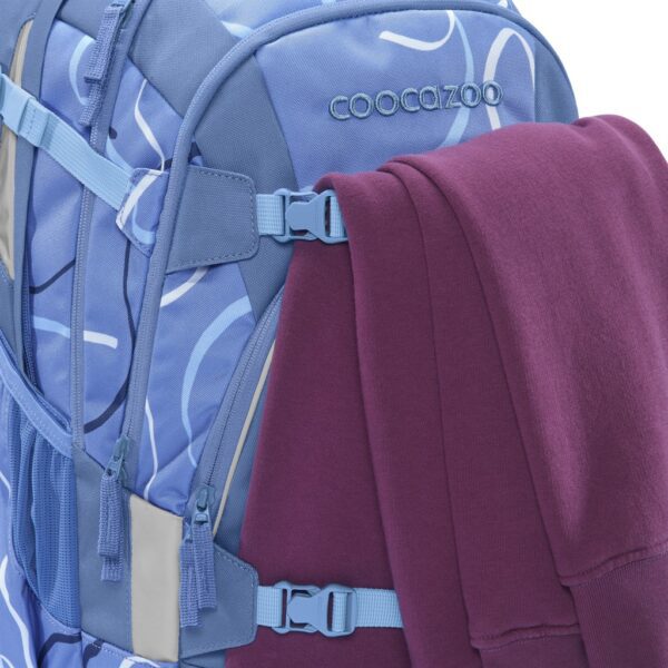 Na upevňovací pásky na batohu MATE Cool Breeze lze upevnit skateboard, oblečení apod.