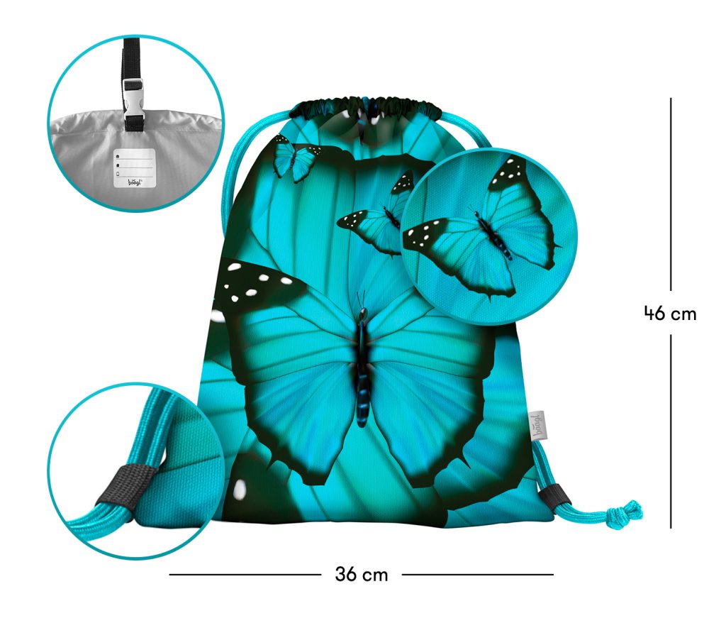 BAAGL Školní sáček na obuv Butterfly - Obrázek 3