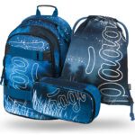 BAAGL 3 SET Skate Steel: batoh, penál, sáček