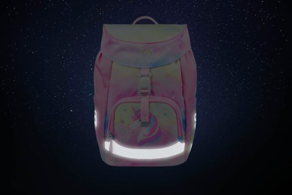 Reflexní prvky batohu pro prvňáčky Airy Rainbow Unicorn