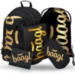 BAAGL SET 5 Skate Gold: batoh, penál, sáček, desky, peněženka