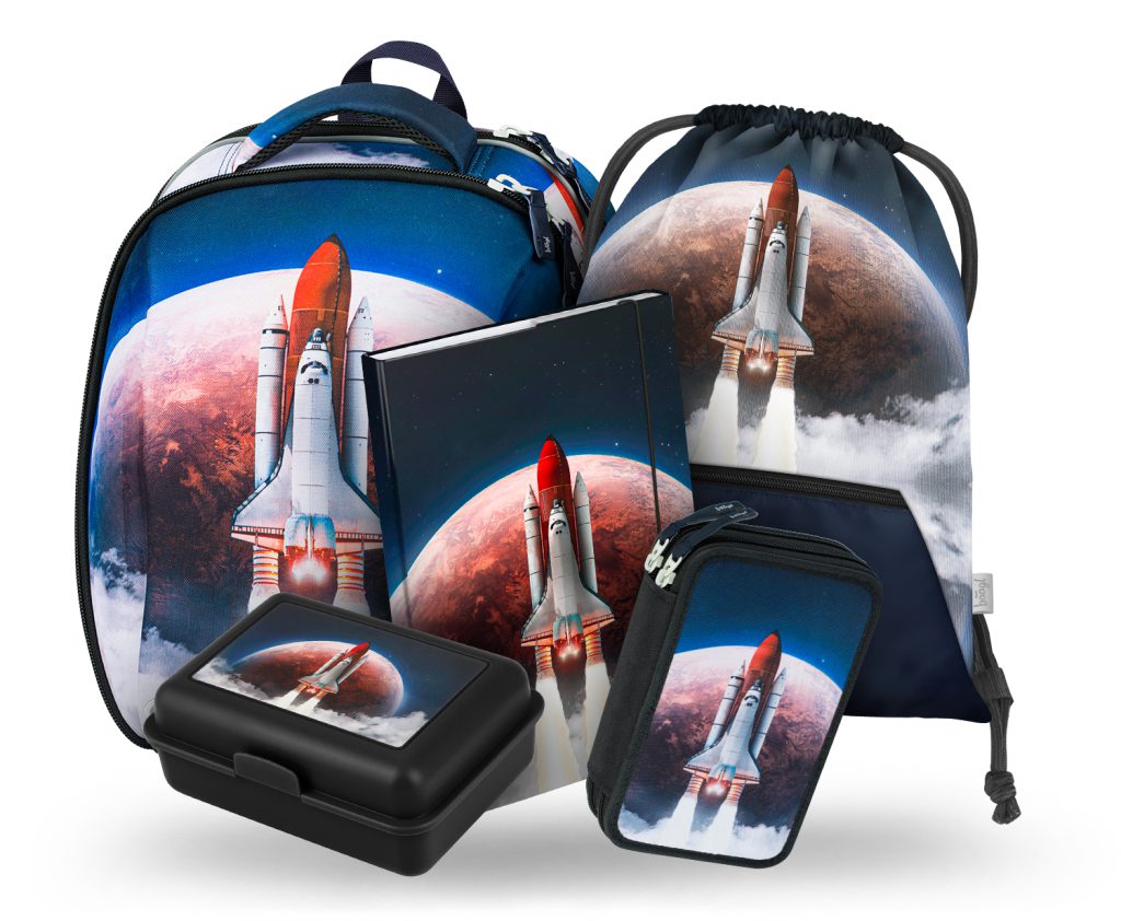 BAAGL 5 SET Shelly Space Shuttle: aktovka, penál, sáček, desky, box